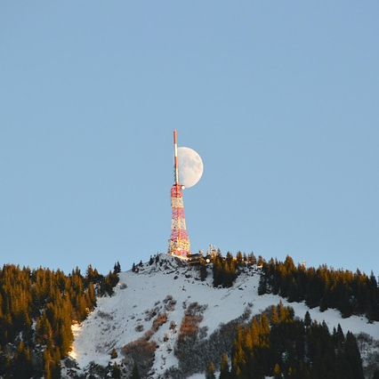 Antenne auf dem Gipfel des Grünten